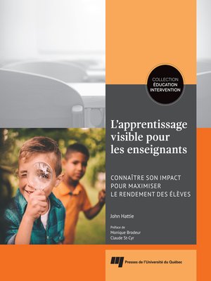 cover image of L'apprentissage visible pour les enseignants